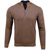ANDRE INCH 1/4 ZIP JUMPER - BROWN