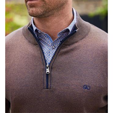 ANDRE INCH 1/4 ZIP JUMPER - BROWN