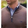 ANDRE INCH 1/4 ZIP JUMPER - BROWN