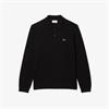 LACOSTE LONG SLEEVED POLO SHIRT - BLACK