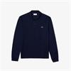 LACOSTE LONG SLEEVED POLO SHIRT - NAVY