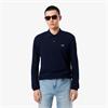 LACOSTE LONG SLEEVED POLO SHIRT - NAVY
