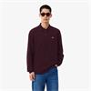 LACOSTE CLASSIC LONG SLEEVED POLO SHIRT - BURGUNDY