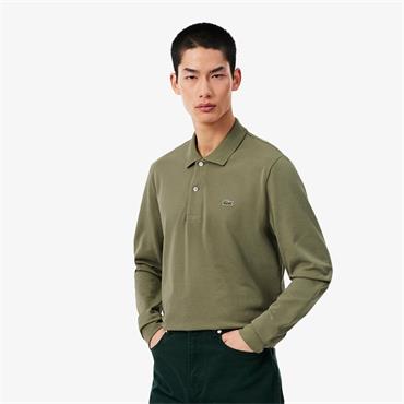 LACOSTE CLASSIC LONG SLEEVED POLO SHIRT - GREEN