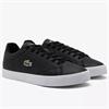 LACOSTE LEROND SET LEATHER SNEAKER - BLACK