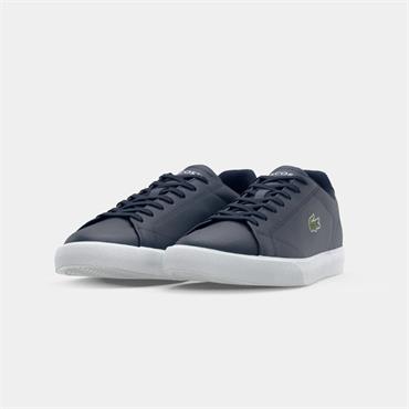 LACOSTE LEROND SET LEATHER SNEAKER - NAVY