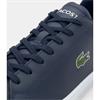 LACOSTE LEROND SET LEATHER SNEAKER - NAVY