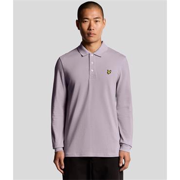 LYLE&SCOTT LONG SLEEVE POLO SHIRT - LILAC