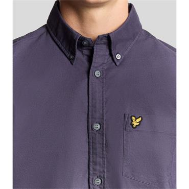 LYLE&SCOTT PLAIN OXFORD SHIRT - PURPLE