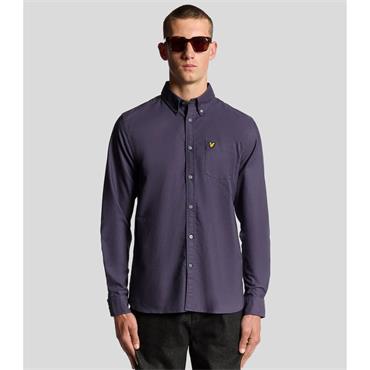 LYLE&SCOTT PLAIN OXFORD SHIRT - PURPLE