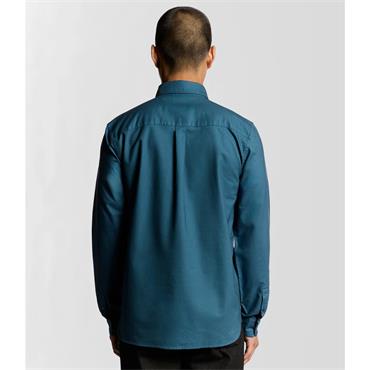 LYLE&SCOTT PLAIN OXFORD SHIRT - TEAL