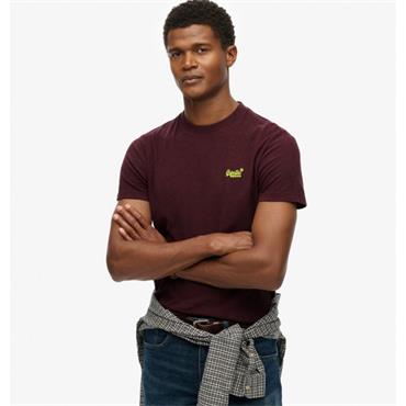 SUPERDRY ESSENTIAL LOGO T-SHIRT - BURGUNDY