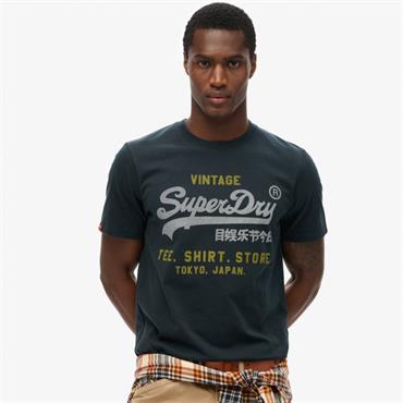 SUPERDRY VL HERITAGE RELAXED T-SHIRT - NAVY