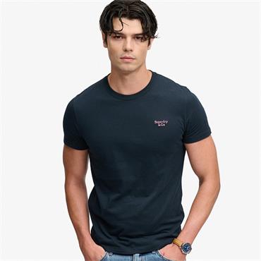 SUPERDRY ESSENTIAL SERIF LOGO T-SHIRT - NAVY