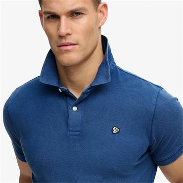 SUPERDRY VINTAGE DESTROY POLO SHIRT - BLUE