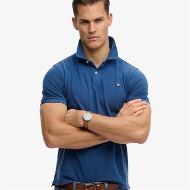 SUPERDRY VINTAGE DESTROY POLO SHIRT - BLUE