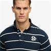 SUPERDRY VINTAGE STRIPE JERSEY POLO - NAVY