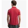 SUPERDRY VINTAGE STRIPE JERSEY POLO - RED