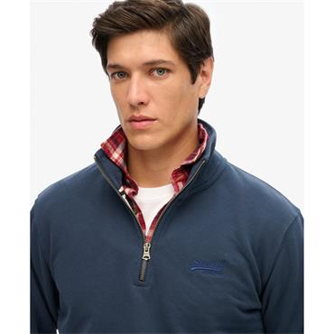 SUPERDRY ESSENTIAL LOGO 1/2 ZIP - NAVY
