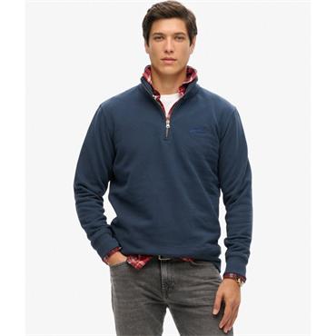 SUPERDRY ESSENTIAL LOGO 1/2 ZIP - NAVY