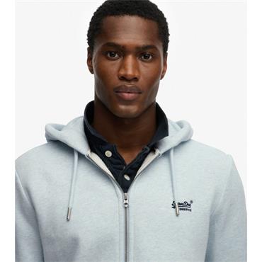 SUPERDRY ESSENTIAL LOGO ZIP HOODIE - SKY