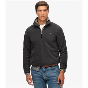 SUPERDRY POLAR FLEECE 1/2 ZIP - CHARCOAL