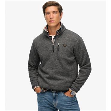 SUPERDRY STORM FLEECE 1/2 ZIP - CHARCOAL