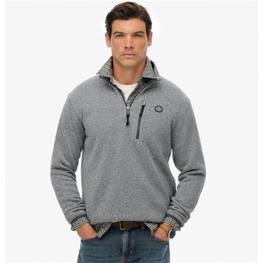 SUPERDRY STORM FLEECE 1/2 ZIP - GREY