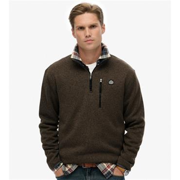 SUPERDRY STORM FLEECE 1/2 ZIP - OLIVE