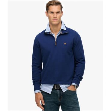 SUPERDRY PREPPY CO 1/2 ZIP - BLUE