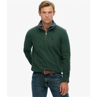 SUPERDRY PREPPY CO 1/2 ZIP - GREEN