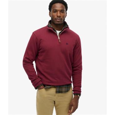 SUPERDRY PREPPY CO 1/2 ZIP - RED