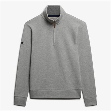 SUPERDRY ESSENTIAL PIQUE 1/2 ZIP - GREY