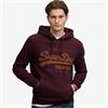 SUPERDRY VL HERITAGE RELAXED HOODIE - BURGUNDY