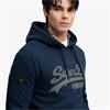 SUPERDRY VL HERITAGE RELAXED HOODIE - NAVY