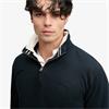 SUPERDRY ESSENTIAL SERIF LOGO 1/2 ZIP - DARK NAVY