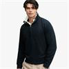 SUPERDRY ESSENTIAL SERIF LOGO 1/2 ZIP - DARK NAVY