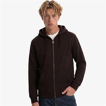 SUPERDRY ESSENTIAL ZIP HOODIE - BURGUNDY