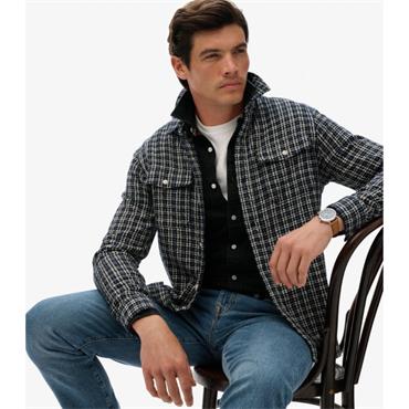 SUPERDRY MERCHANT TEXTURED SHIRT - NAVY