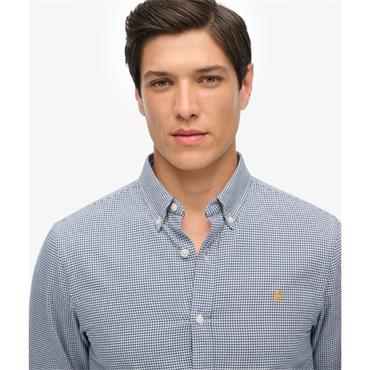 SUPERDRY CLASSIC OXFORD GINGHAM SHIRT - NAVY