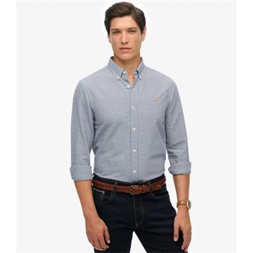SUPERDRY CLASSIC OXFORD GINGHAM SHIRT - NAVY