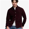 SUPERDRY CLASSIC NEEDLE CORD SHIRT - BURGUNDY