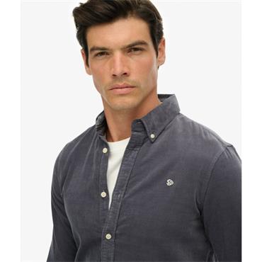 SUPERDRY CLASSIC NEEDLE CORD SHIRT - NAVY