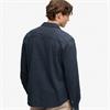 SUPERDRY TWILL TWEED JERSEY SHIRT - NAVY