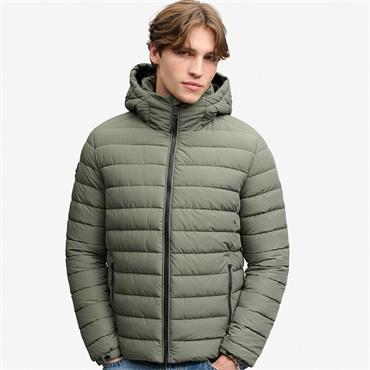 SUPERDRY HOODED FUJI PADDED JACKET - GREEN