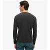 SUPERDRY WAFFLE HENLEY TOP - BLACK
