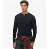 SUPERDRY MERCHANT GRANDAD TOP - NAVY
