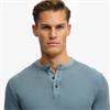 SUPERDRY TEXTURED GRANDAD TOP - BLUE