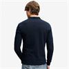 SUPERDRY WOVEN PLACKET GRANDAD TOP - NAVY