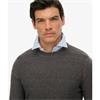 SUPERDRY COTTON TEXTURE JUMPER - CHARCOAL